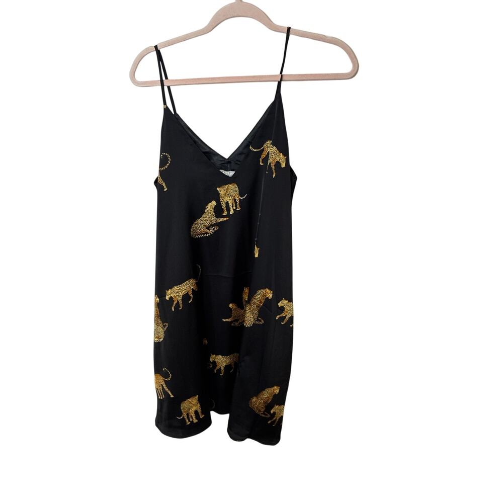 Project Judith March X Shannon Ford Leopard Tribal Tiger Queen Mini Slip Dress M - Picture 3 of 7